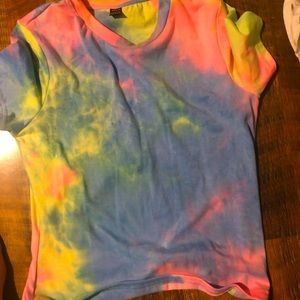very cute multicolor tie dye boho shirt